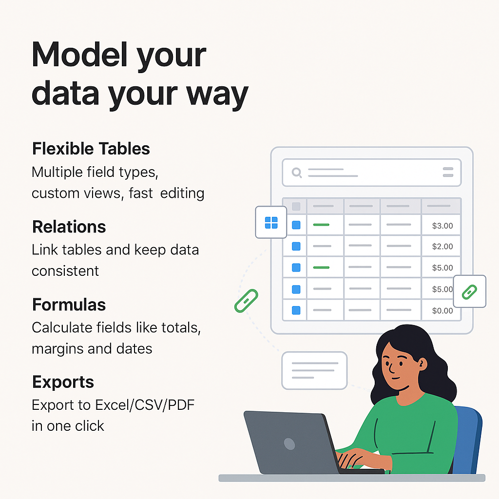 Model your data your way DataGridly
